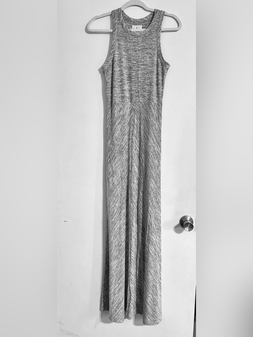 Lou & Grey space-dye heather gray sleeveless maxi dress
